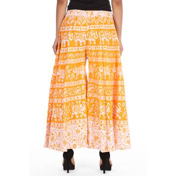 Yellow Cotton Printed Palazzo 3