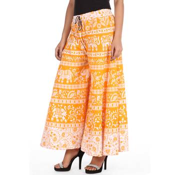Yellow Cotton Printed Palazzo 4