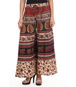 Beige Bagru Printed Cotton Palazzo