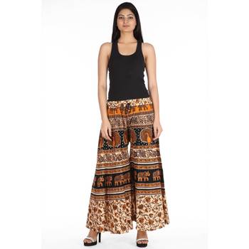 Beige Bagru Printed Cotton Palazzo 2