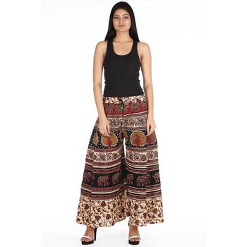 Beige Bagru Printed Cotton Palazzo 2