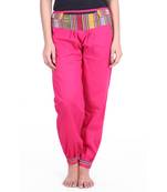Pink Designer Solid Cotton Palazzo