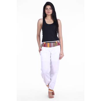 White Designer Solid Cotton Palazzo 2