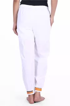 White Designer Solid Cotton Palazzo