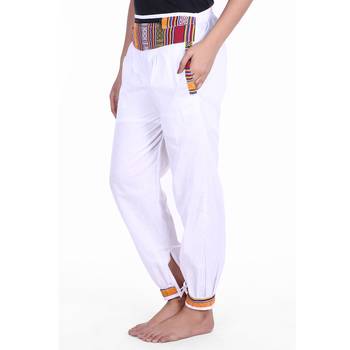 White Designer Solid Cotton Palazzo 4