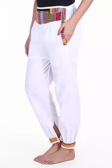 White Designer Solid Cotton Palazzo