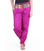 Pink Designer Solid Cotton Palazzo