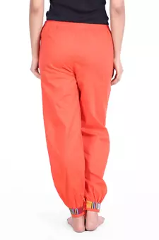 Orange Designer Solid Cotton Palazzo