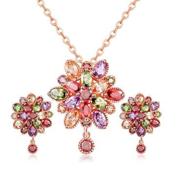Multicolor cubic zirconia pendants 1