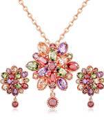 Multicolor cubic zirconia pendants