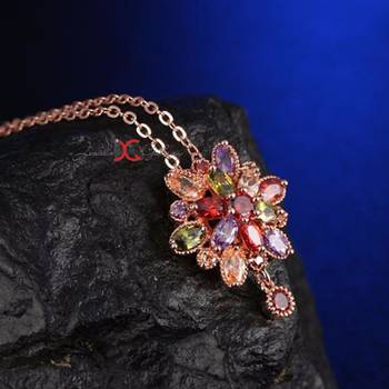 Multicolor cubic zirconia pendants 4