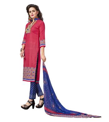Red printed cotton salwar 3