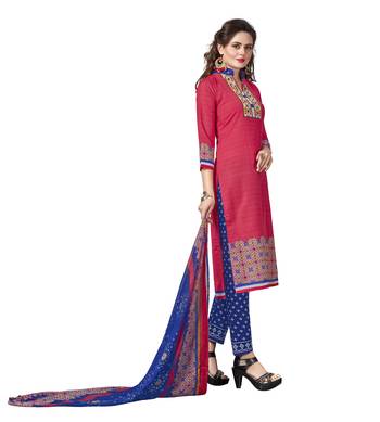 Red printed cotton salwar 4