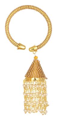 Gold tone Free Size kada with danglings 3