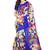 Blue printed bhagalpuri silk saree with blouse