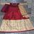 Maroon embroidered silk salwar with dupatta