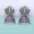 Silver Tone Lotus Design Stud Jhumki Earrings For Party Function