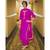 Dark pink plain cotton salwar
