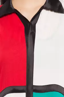 White Plain Georgette Stitched Long Kurti