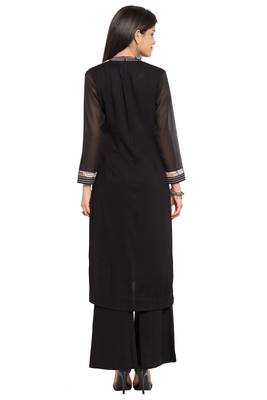 White Printed Cotton Stitched Long Kurti 5