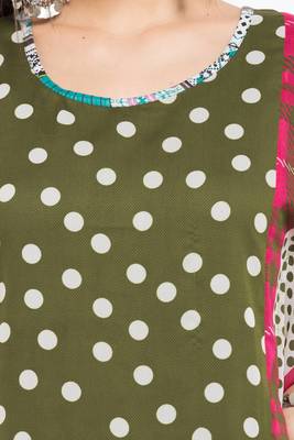 Green   Printed Georgette Stitched Long Kurti 6