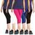 Pixie Cotton Lycra 190 GSM, 4 Way Stretchable (Pack of 5) Women capris-3-4-pants