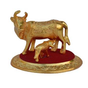 Golden Cow with Calf statue 2