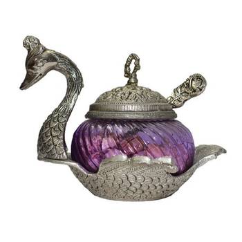 Purple Crystal Mouth Freshner Container with 1 Spoon 2