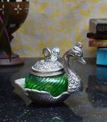 Green Crystal Mouth Freshner Container with 1 Spoon