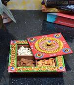 Papier-Mache Dry Fruit Box (without Dry Fruits)