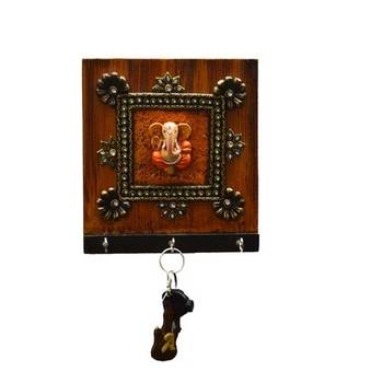 Kundan Lord Ganesha Key Holder 2