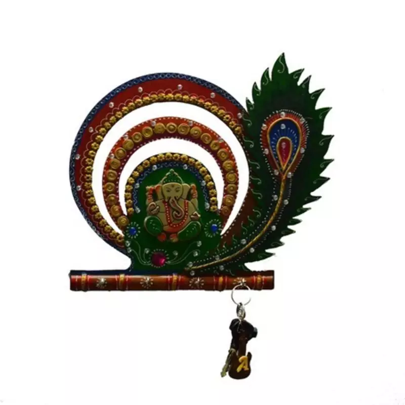 Lord Ganesha with Mor Pankh Key Holder