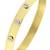 Cartier 18K Goldrhodium 316L Surgical Stainless Steel Openable Kada Bangle Bracelet For Boys Men