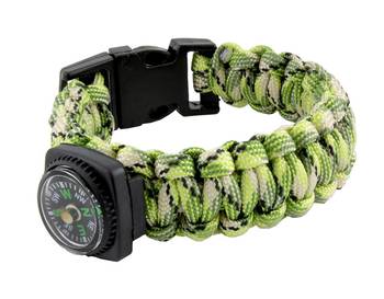 Black Compass Neon Green White Outdoor Camping Adventure Compass Wrist Band Bracelet For Boys Men 1