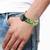 Black Compass Neon Green White Outdoor Camping Adventure Compass Wrist Band Bracelet For Boys Men