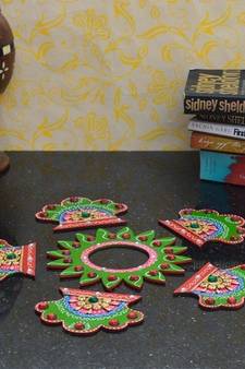 Decorative Floor Rangoli - Pankhi Design