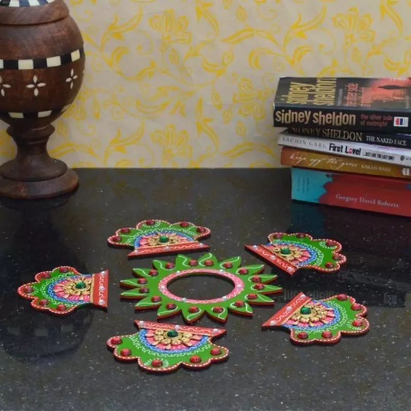 Decorative Floor Rangoli - Pankhi Design