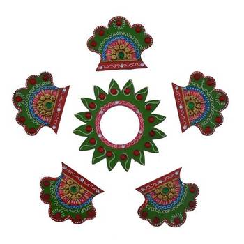 Decorative Floor Rangoli - Pankhi Design 2