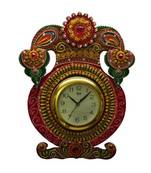 Kundan Studded Wall Clock with Kalash Design