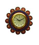 Papier-Mache Round Wall Clock