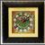 Garnished Peocock Design Marble Wall Clock with LED and Wooden Frame