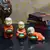 Set of 3 Monks Candle Holder - Orange