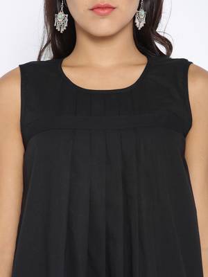 Black printed cotton stitched kurtas and kurtis 2