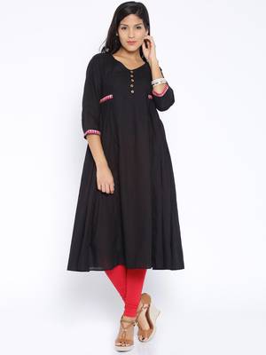 Black printed cotton kurtas and kurtis 2