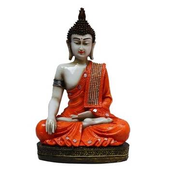 Fiber Meditating Buddha - Orange 2