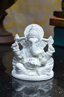 Pure White Spritual Lord Ganesha