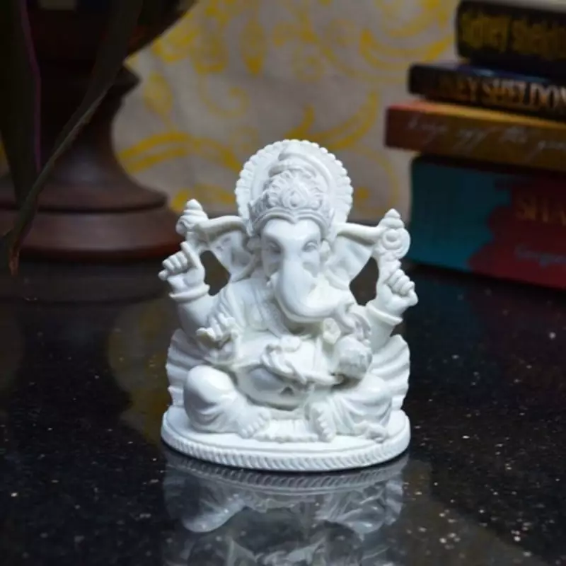 Pure White Spritual Lord Ganesha