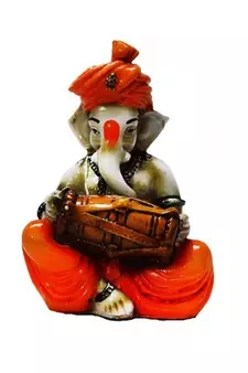 Lord Ganesha playing Dholak
