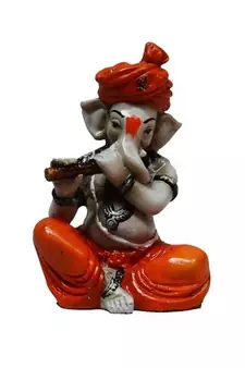 Lord Ganesha playing Flute