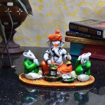 lord ganesha performing shiva pooja with rats by ecraftindia 1